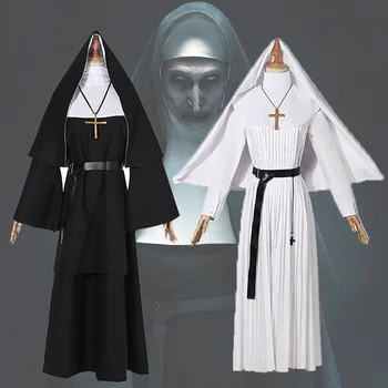Adult Halloween Carnival Costumes The Virgin Mary Costume Cosplay Sexy Catholic Nun Robes Clothing Headscarf Cross Suit
Adult Halloween Carnival Costumes The Virgin Mary Costume Cosplay Sexy Catholic Nun Robes Clothing Headscarf Cross Suit