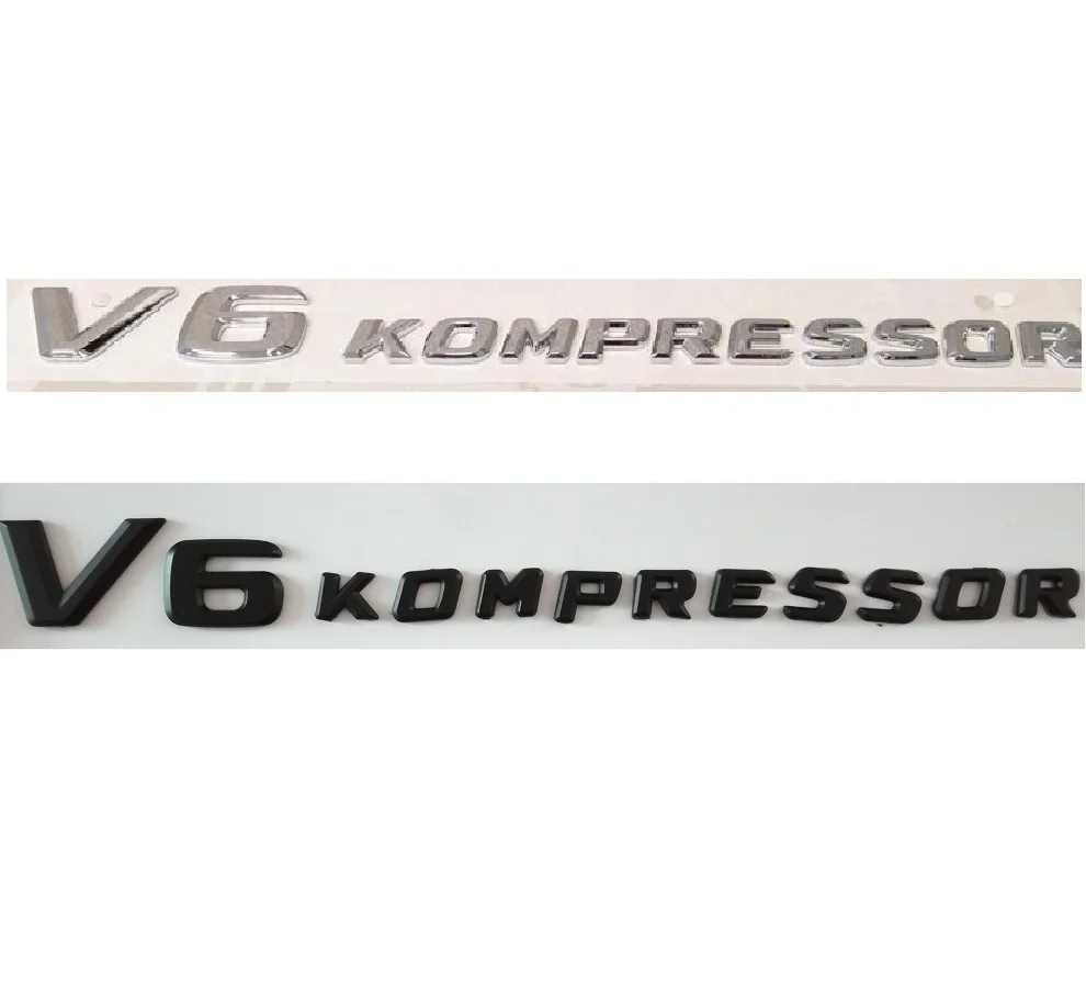 Chrome ABS V6 KOMPRESSOR Plastic Car Trunk Rear Sides Letters Badge Emblem Emblems Decal Sticker for Mercedes Benz AMG
Chrome ABS V6 KOMPRESSOR Plastic Car Trunk Rear Sides Letters Badge Emblem Emblems Decal Sticker for Mercedes Benz AMG