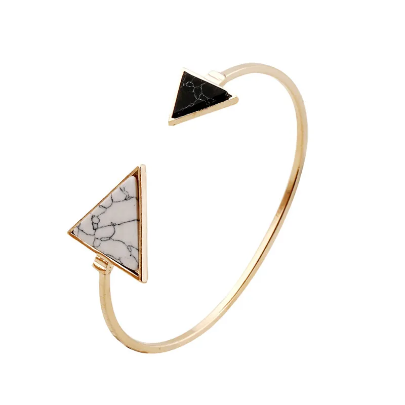 Fashion Women Triangle Round Geometric Marbleized Stone Cuff Bracelets and Bangls Women's Simple European Style Bangles
Fashion Women Triangle Round Geometric Marbleized Stone Cuff Bracelets and Bangls Women's Simple European Style Bangles