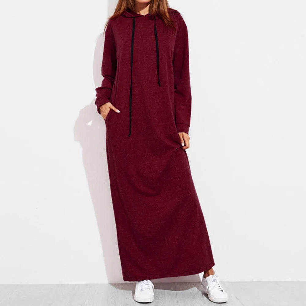 JAYCOSIN 2019 Spring Autumn Dress Women Maxi Dress Long Sleeve Hooded Lady Casual Hoodies Long Dress New Fashion Casual Dress
JAYCOSIN 2019 Spring Autumn Dress Women Maxi Dress Long Sleeve Hooded Lady Casual Hoodies Long Dress New Fashion Casual Dress