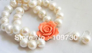 Jewelry 00475 2Strands 13mm Round White Freshwater Pearl Bracelet Earring Set
Jewelry 00475 2Strands 13mm Round White Freshwater Pearl Bracelet Earring Set