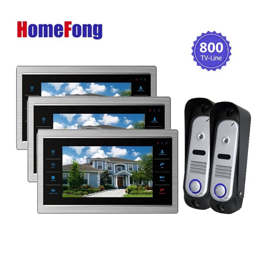 Homefong Video Doorphones Intercom System 2 Camera and 7 Inch 3 Monitor 800TVL HD Recordable Door Viewer Doorbell
Homefong Video Doorphones Intercom System 2 Camera and 7 Inch 3 Monitor 800TVL HD Recordable Door Viewer Doorbell
