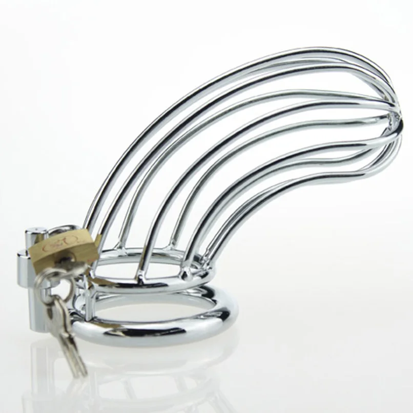 Stainless Steel Cock Cage With 3 Size Penis Ring Chastity Device Male Sex Toy, Chastity Belt Penis Cage Sex Products For Man