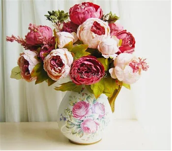 100 pcs Bouquet Artificial Peony Silk Flowers Fake Leaf Home Wedding Party Decoration
100 pcs Bouquet Artificial Peony Silk Flowers Fake Leaf Home Wedding Party Decoration