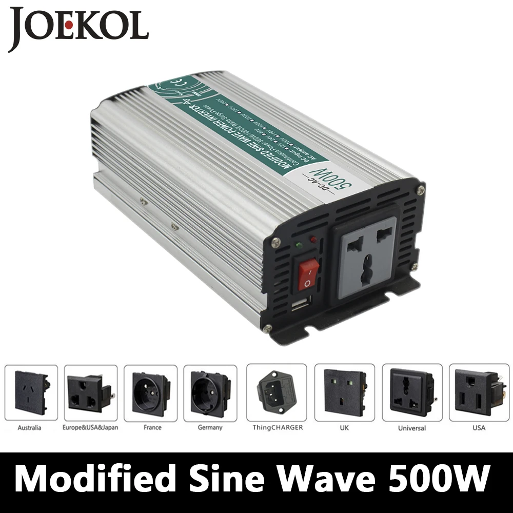 500W Modified sine wave inverter,DC 12V/24V/48V to AC 110V/220V,off grid inversor,solar power invertor,Converter 12v to 220v 
500W Modified sine wave inverter,DC 12V/24V/48V to AC 110V/220V,off grid inversor,solar power invertor,Converter 12v to 220v