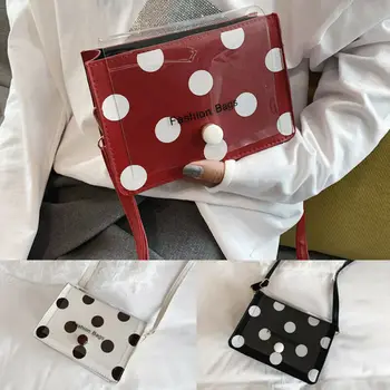 NoEnName Womens Elegant Polka Dot Cross Body Chain Evening Party PU Banquet Shoulder Bag Ladies Wave Point Transparent Bag
NoEnName Womens Elegant Polka Dot Cross Body Chain Evening Party PU Banquet Shoulder Bag Ladies Wave Point Transparent Bag