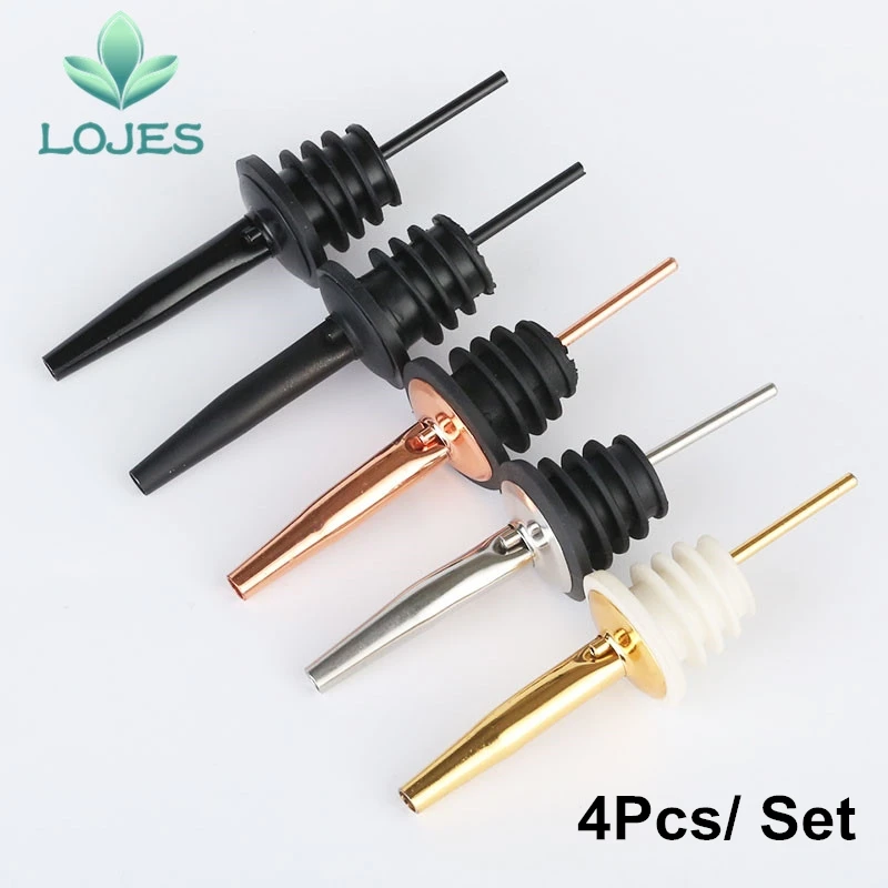 4Pcs Stainless Steel Whisky Liquor Oil Wine Bottle Pourer Cap Spout Stopper Mouth Dispenser Bartender Home Bar Party Accessories
4Pcs Stainless Steel Whisky Liquor Oil Wine Bottle Pourer Cap Spout Stopper Mouth Dispenser Bartender Home Bar Party Accessories