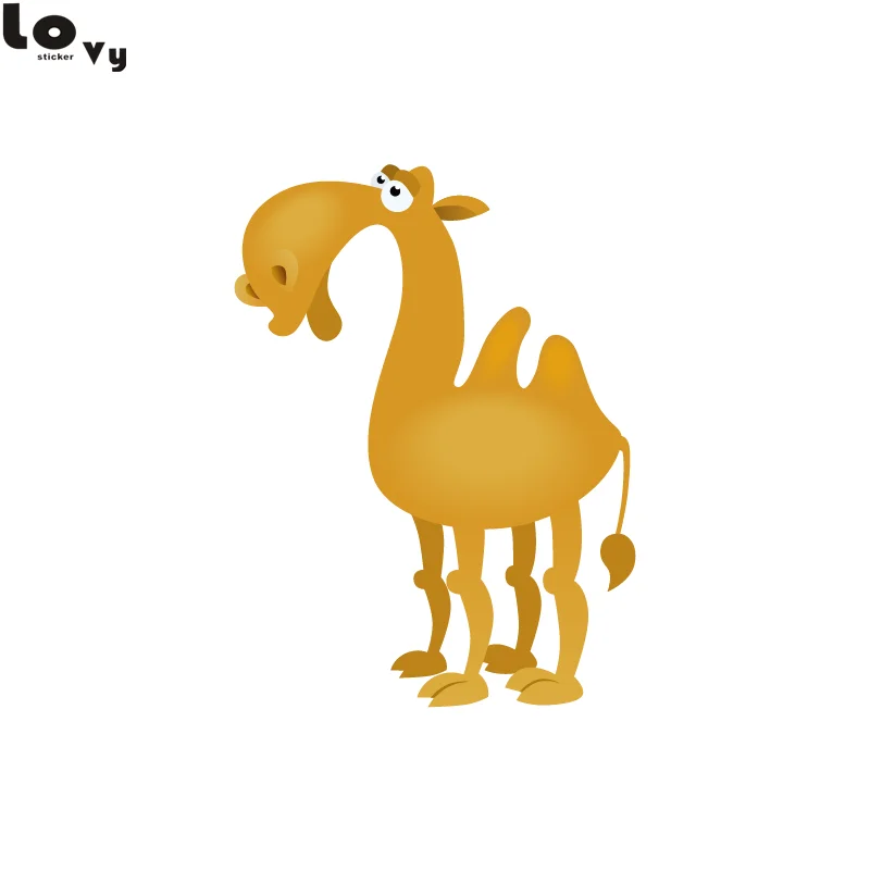 Наклейки на стену с милым принтом верблюжьего цвета забавные виниловые наклейки