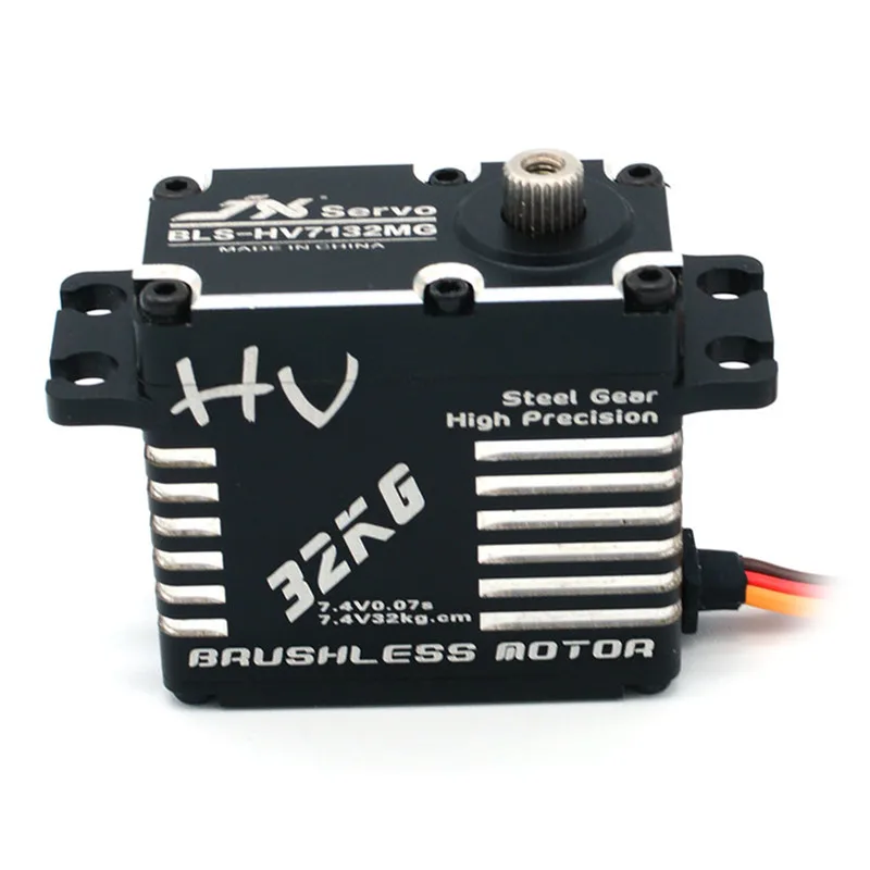JX BLS-HV7132MG 32KG HV High Precision Steel Gear Full CNC Aluminium Shell Structure Digital Brushless Standard Servo
JX BLS-HV7132MG 32KG HV High Precision Steel Gear Full CNC Aluminium Shell Structure Digital Brushless Standard Servo
