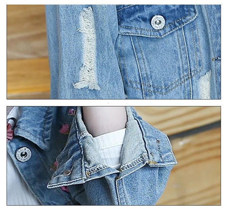 Embroidered Florals Denim Jackets For Teens Girls Autumn 2019 Fashion Broken Hole Jeans Coats Clothing Children Outerwear Tops (3).jpg
