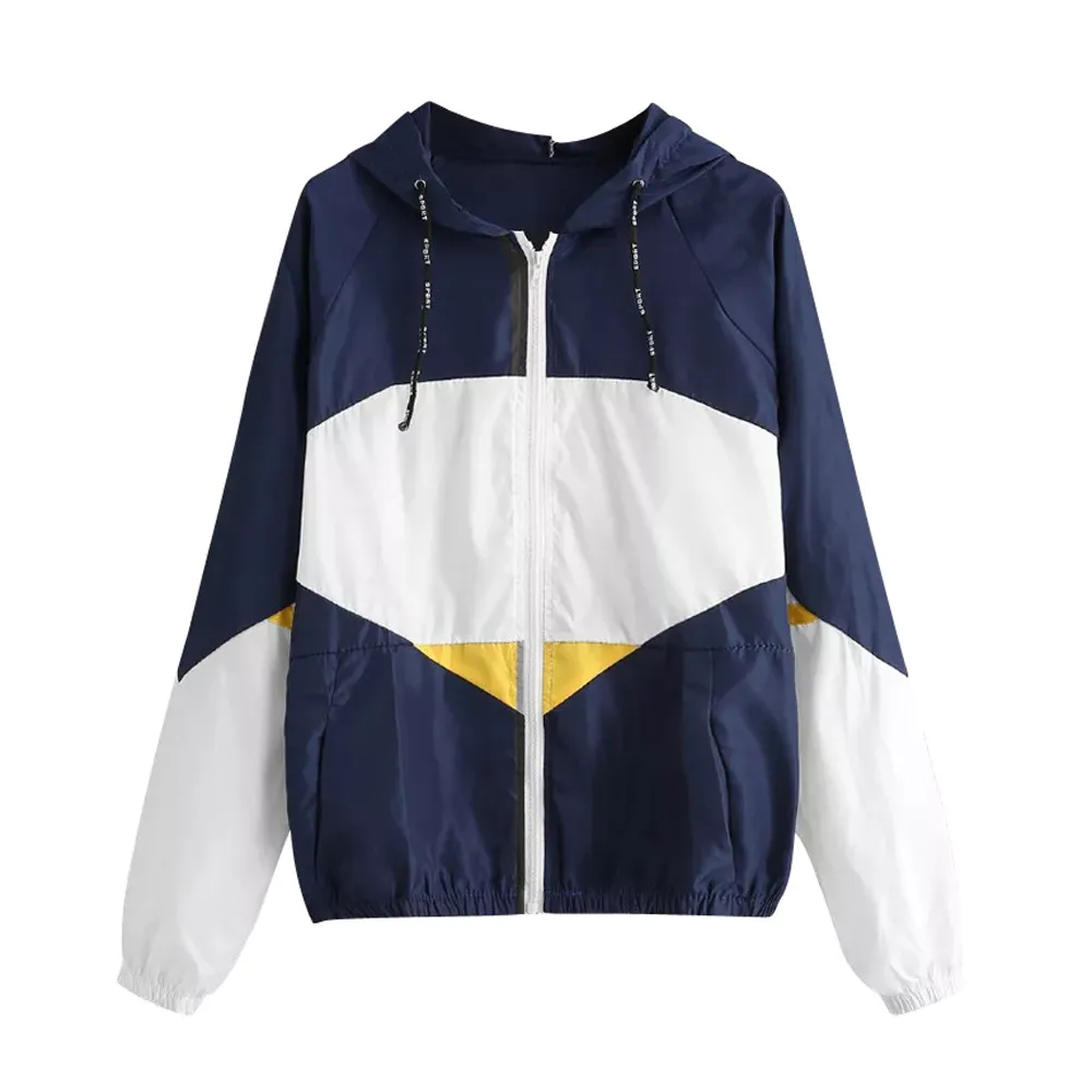 2018 Autumn Hoodie Women Long Sleeve Patchwork Thin Skinsuits Hooded Zipper with Pockets Coat mr mrs sweatshirts women clothes
2018 Autumn Hoodie Women Long Sleeve Patchwork Thin Skinsuits Hooded Zipper with Pockets Coat mr mrs sweatshirts women clothes