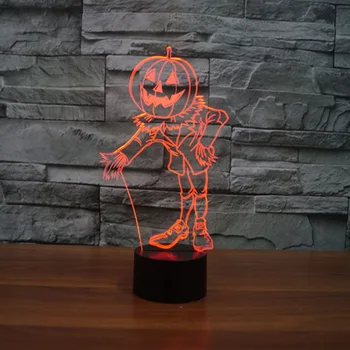 Halloween Pumpkin Man Led Lights 7 Color Changing 3D night light For gifts
Halloween Pumpkin Man Led Lights 7 Color Changing 3D night light For gifts