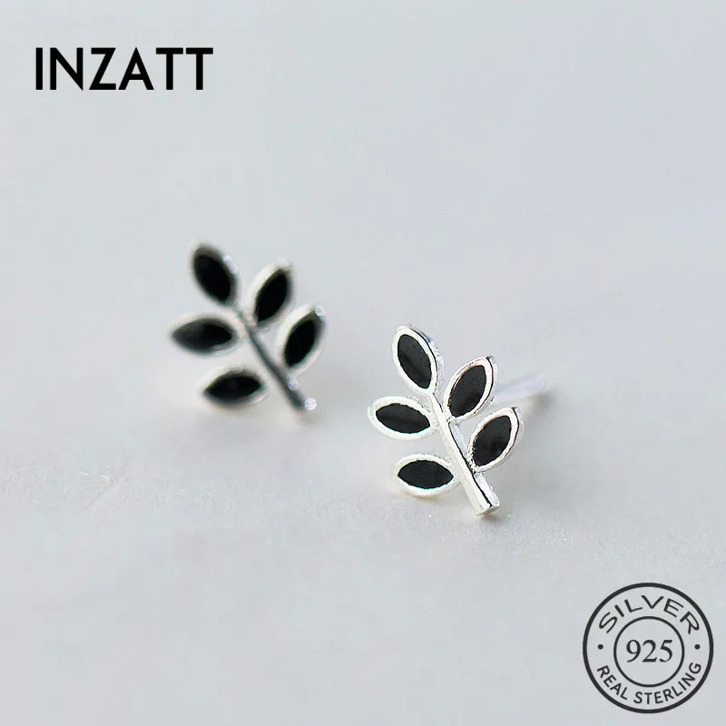 INZATT Minimalist Black Enamel Tiny Leaf Tree Plant Stud Earrings 100% 925 Sterling Silver Prevent Allergy For Women Jewelry
INZATT Minimalist Black Enamel Tiny Leaf Tree Plant Stud Earrings 100% 925 Sterling Silver Prevent Allergy For Women Jewelry