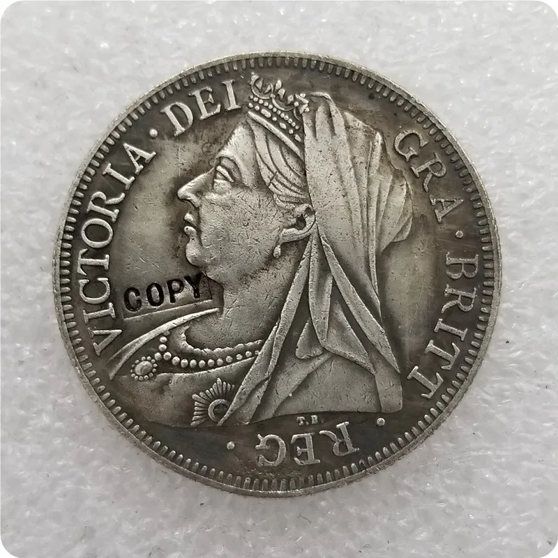 1893 Великобритания 1/2 Корона Виктория 3 й портрет копия монет медаль коллекционные