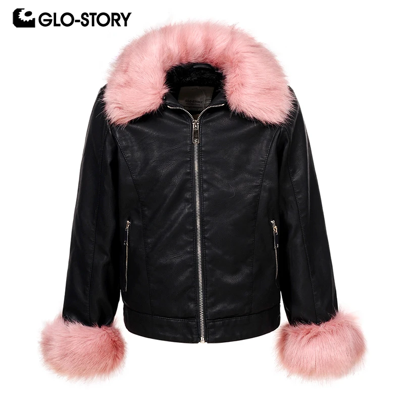 GLO-STORY 2018 Winter Jackets Girl Leather Jackets Faux Leather with Fur Collar For Girls Kids Coats For Girls GPY-6774
GLO-STORY 2018 Winter Jackets Girl Leather Jackets Faux Leather with Fur Collar For Girls Kids Coats For Girls GPY-6774