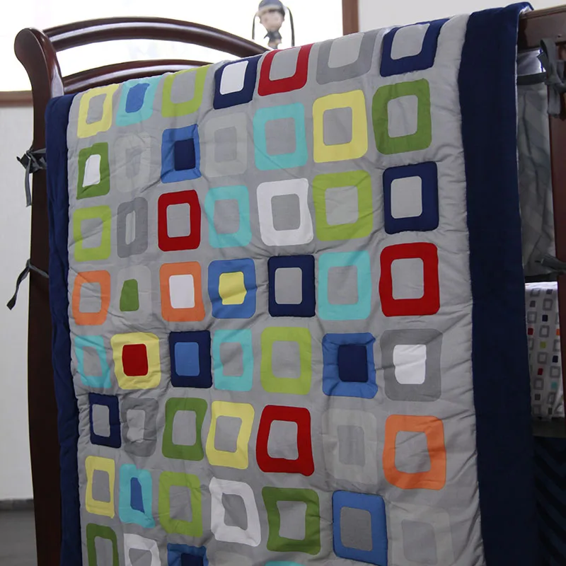 Blue Crib Bedding Set 8 Piece Square Geometry Nursery Bedding Set for Baby with Bumpers(Blue Lattice-8 Piece)
Blue Crib Bedding Set 8 Piece Square Geometry Nursery Bedding Set for Baby with Bumpers(Blue Lattice-8 Piece)