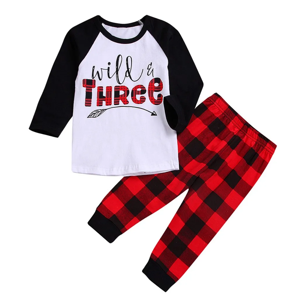 Baby Clothes Set Toddler Baby Boys Girls Letter Tops Pants Plaid Trousers Outfits Pajamas Set Kids Top Shirts
Baby Clothes Set Toddler Baby Boys Girls Letter Tops Pants Plaid Trousers Outfits Pajamas Set Kids Top Shirts