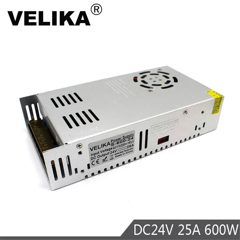 Single Output Switching power supply 24V 25A 600W Driver Transformers AC110V 220V TO DC24V SMPS for Led Lamp CCTV 3D Printer CNC
Single Output Switching power supply 24V 25A 600W Driver Transformers AC110V 220V TO DC24V SMPS for Led Lamp CCTV 3D Printer CNC