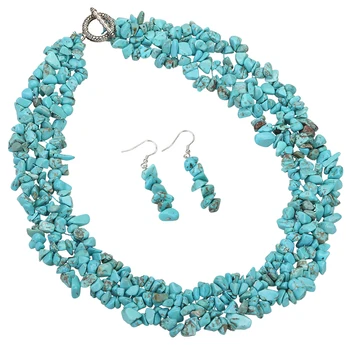 YACQ Turquoise 925 Sterling Silver Wide Layers Choker Necklace Dangle Drop Earrings Jewelry Set Gifts for Women Mom Teen Girl
YACQ Turquoise 925 Sterling Silver Wide Layers Choker Necklace Dangle Drop Earrings Jewelry Set Gifts for Women Mom Teen Girl
