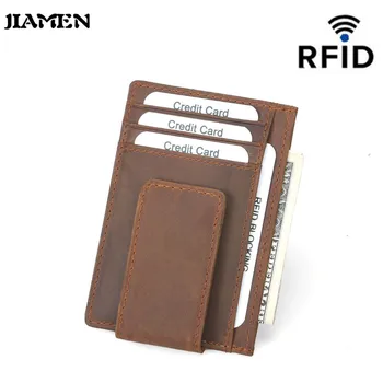 JIAMEN Vintage Designer RFID Genuine Leather Men Slim Thin Mini Wallet Small Wallet Purse Money Clip Credit Card Mens Wallets
JIAMEN Vintage Designer RFID Genuine Leather Men Slim Thin Mini Wallet Small Wallet Purse Money Clip Credit Card Mens Wallets
