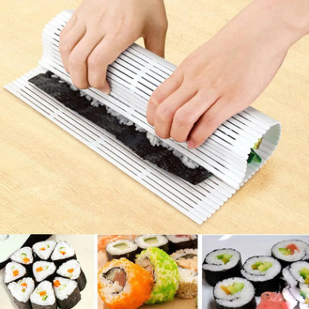 2019 New Sushi Rolling Mat Non-Stick Plastic Sushi Maker Cooking DIY Mould Rice Roller Mats Kitchen Accessories
2019 New Sushi Rolling Mat Non-Stick Plastic Sushi Maker Cooking DIY Mould Rice Roller Mats Kitchen Accessories