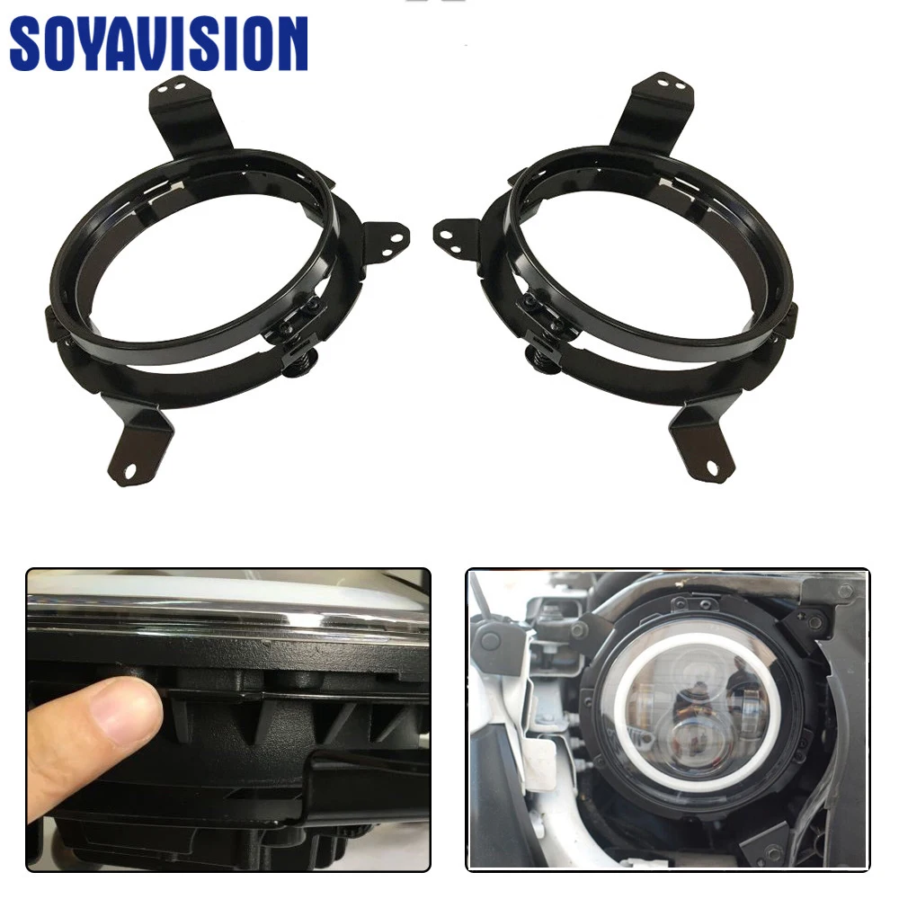 For Jeep Wrangler JL 2018 7 Inch LED Headlight Mounting Brackets Steel Ring 7" Headlight Adapter Rings Kit 2 Pieces
For Jeep Wrangler JL 2018 7 Inch LED Headlight Mounting Brackets Steel Ring 7" Headlight Adapter Rings Kit 2 Pieces
