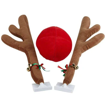 Volkrays Car Sticker Reindeer Antlers Nose-Window Roof-Top Grille Rudolph Reindeer Jingle Bell Christmas Costume Auto Decoration
Volkrays Car Sticker Reindeer Antlers Nose-Window Roof-Top Grille Rudolph Reindeer Jingle Bell Christmas Costume Auto Decoration