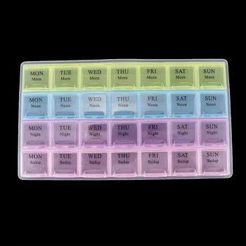 4 Row 28 Squares Pill Box Drug Case Container Pill Dispenser Tablet Organizer Holder Health Care pillendoosje 7 dagen
4 Row 28 Squares Pill Box Drug Case Container Pill Dispenser Tablet Organizer Holder Health Care pillendoosje 7 dagen