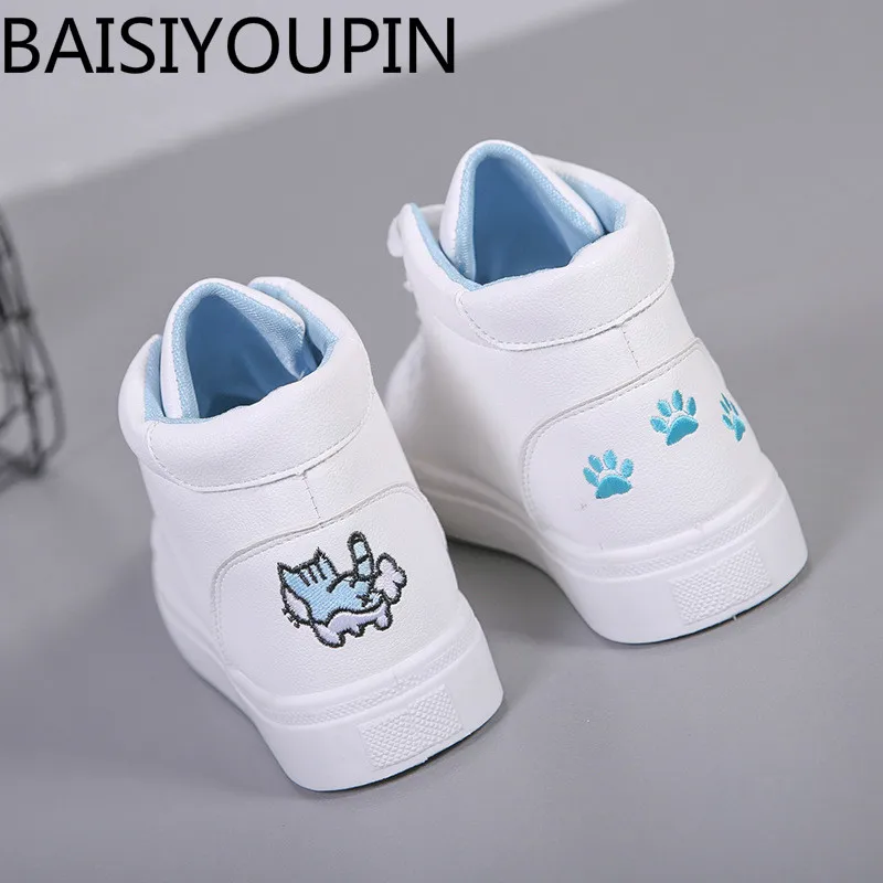 2018 New Women's Shoes Student Small White Shoes for Woman Board Shoes High Help Graffiti Footprints Ladies Causal Flats Shoes
2018 New Women's Shoes Student Small White Shoes for Woman Board Shoes High Help Graffiti Footprints Ladies Causal Flats Shoes
