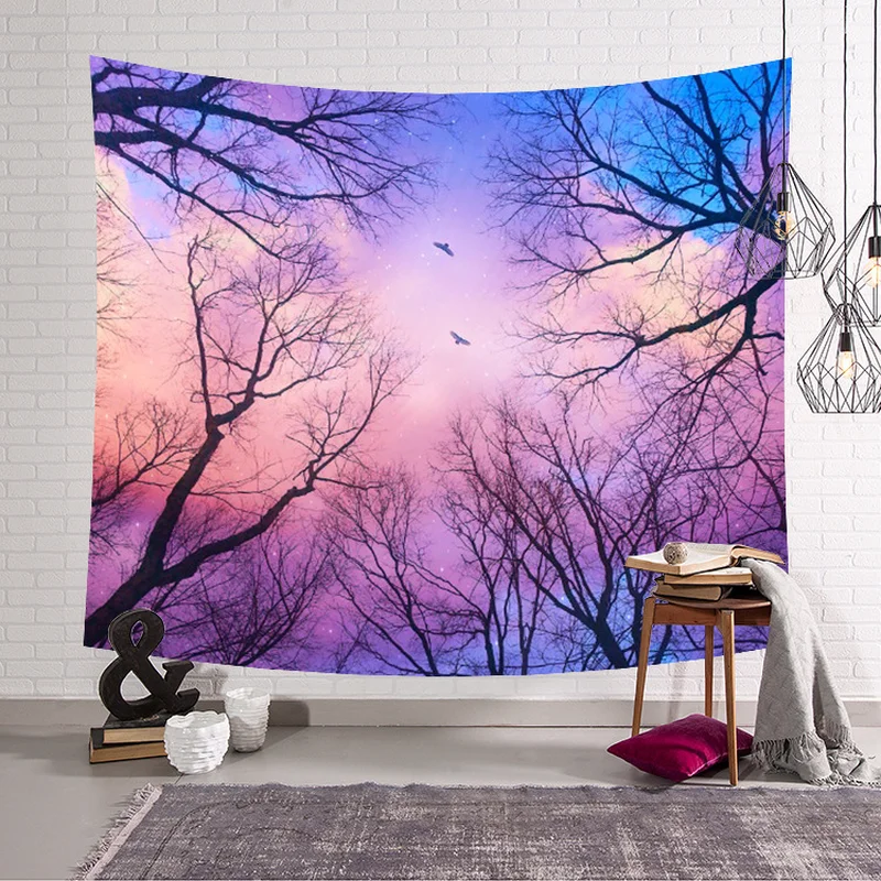 Psychedelic Tapestry Forest Trees and Stars Starry Sky Wall Hanging Tapestry Boho Decor Polyester Yogo Beach Towel Table Cover
Psychedelic Tapestry Forest Trees and Stars Starry Sky Wall Hanging Tapestry Boho Decor Polyester Yogo Beach Towel Table Cover