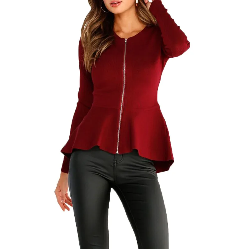 Elegant Ladies Office Zipper Blouse Shirts Women Long Sleeve Autumn Ruffles Tops Vintage Shirt Slim Fit Solid Club Blusas Female
Elegant Ladies Office Zipper Blouse Shirts Women Long Sleeve Autumn Ruffles Tops Vintage Shirt Slim Fit Solid Club Blusas Female