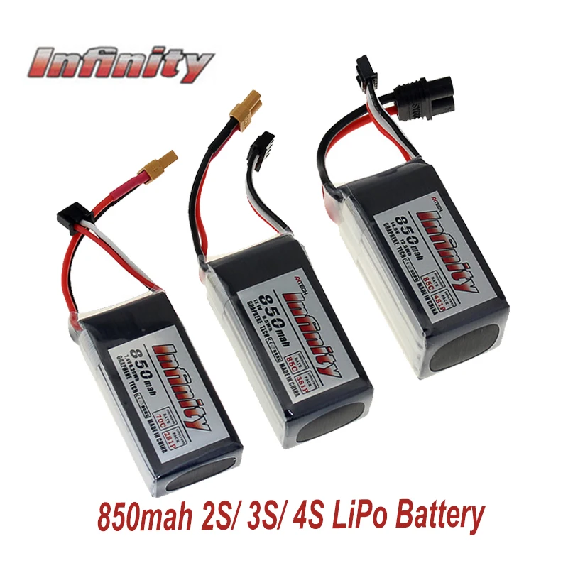 Infinity 7.4V 850mAh 85C 2S 3S 11.1V LiPo Battery XT30 Connector 4S 14.8V SY60 XT60 Plugs for RC FPV Multicopter Model Drone
Infinity 7.4V 850mAh 85C 2S 3S 11.1V LiPo Battery XT30 Connector 4S 14.8V SY60 XT60 Plugs for RC FPV Multicopter Model Drone