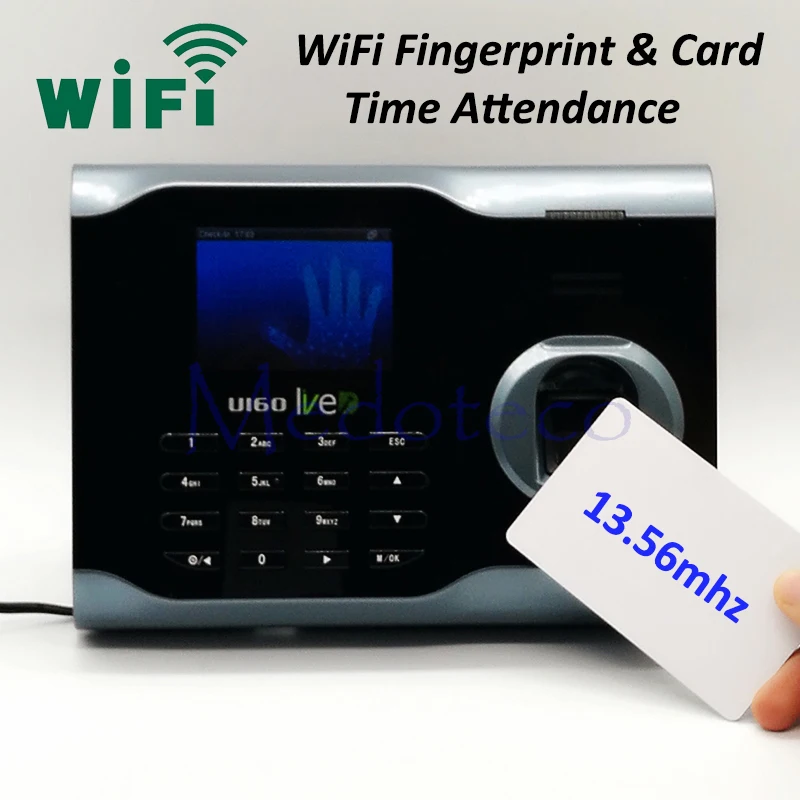 U160 Wifi Fingerprint Time Attendance Employee 13.56mhz IC Electronic Attendance + new SilkID Fingerprint Sensor reader
U160 Wifi Fingerprint Time Attendance Employee 13.56mhz IC Electronic Attendance + new SilkID Fingerprint Sensor reader