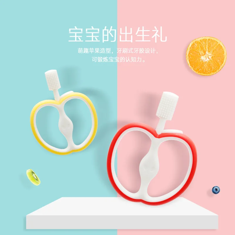 Baby Silicone Teether Teeth Training Bite Chew Toy Cute Apple Soft Molar Stick Exercise Baby's Ability to Grasp Soothe baby Toy
Baby Silicone Teether Teeth Training Bite Chew Toy Cute Apple Soft Molar Stick Exercise Baby's Ability to Grasp Soothe baby Toy