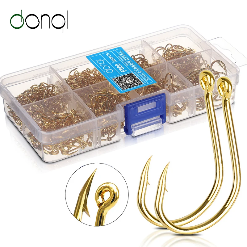 DONQL 200/300/500/600pcs Fishing Hooks Set Jig Barbed Circle Fishhook High Carbon Steel Carp Fly Fishing Hook Sea Accessories
DONQL 200/300/500/600pcs Fishing Hooks Set Jig Barbed Circle Fishhook High Carbon Steel Carp Fly Fishing Hook Sea Accessories