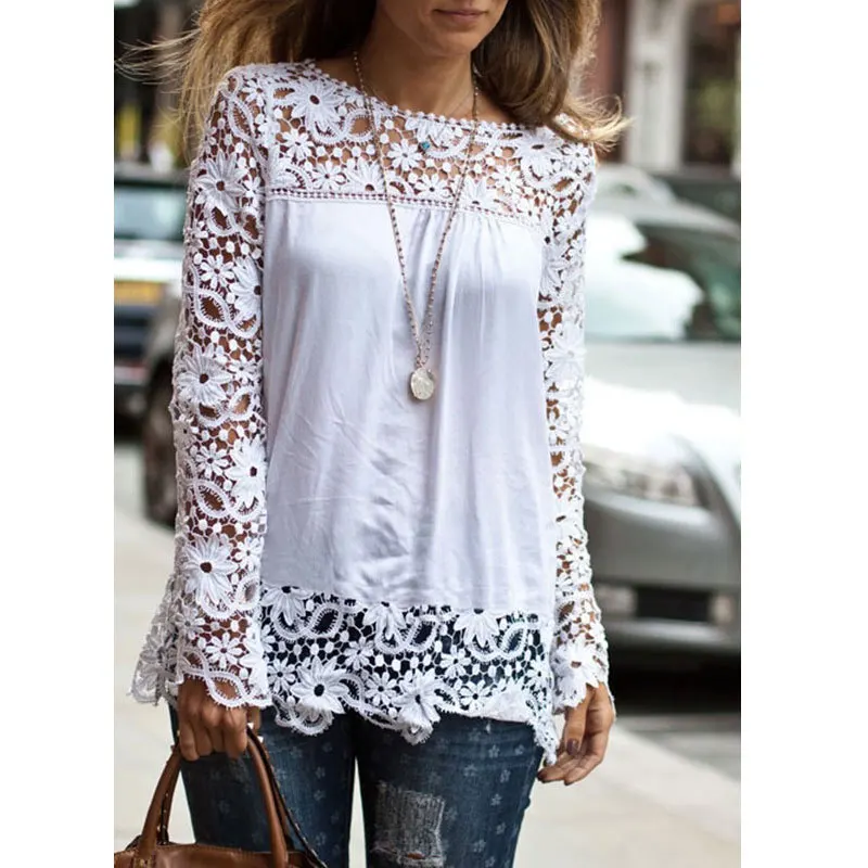 New 2018 Fashion Women Ladies Vintage Chiffion Blouses Shirts Long Sleeve Tops Blusas haut dentelle Lace Blouse chemise femme
New 2018 Fashion Women Ladies Vintage Chiffion Blouses Shirts Long Sleeve Tops Blusas haut dentelle Lace Blouse chemise femme