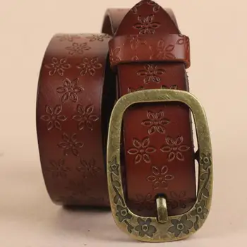 New Women Jeans Leather Belt Vintage Retro Floral Printing Decorative Belts Casual Pants Black Brown Coffee EA001
New Women Jeans Leather Belt Vintage Retro Floral Printing Decorative Belts Casual Pants Black Brown Coffee EA001