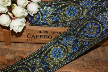 10yards/lots Woven Jacquard Ribbon 5cm black background blue flowers pattern IS-3230
10yards/lots Woven Jacquard Ribbon 5cm black background blue flowers pattern IS-3230
