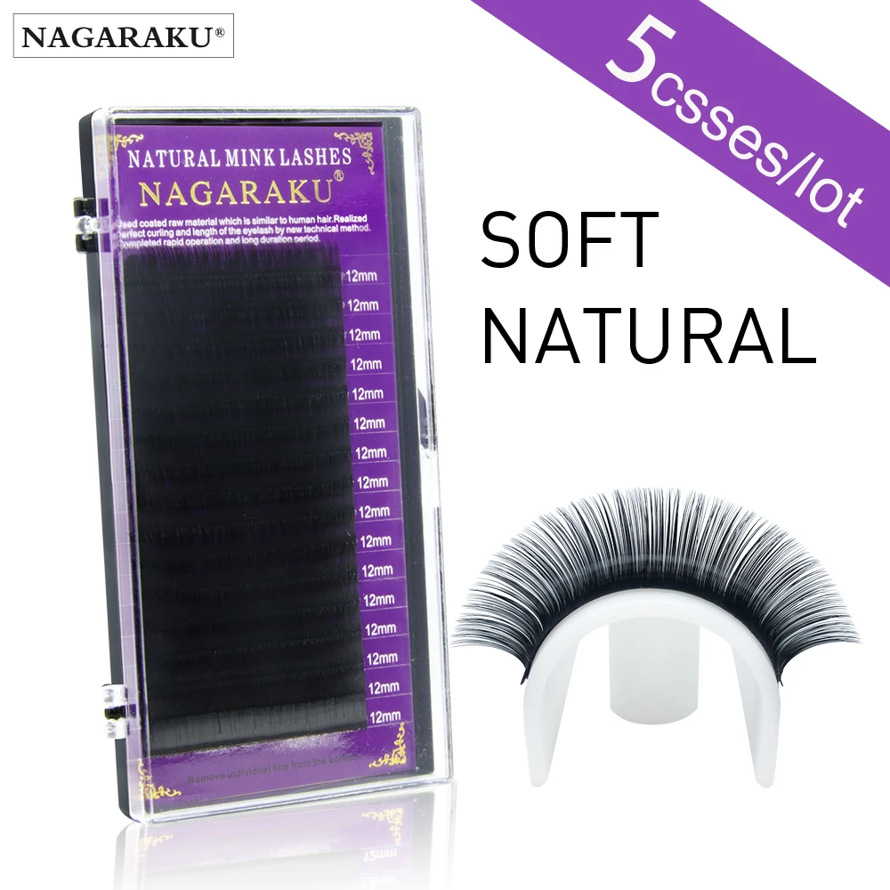 NAGARAKU 5 trays/set eyelashes extension for grafting natural long eyelashes with high quality of synthetic mink material
NAGARAKU 5 trays/set eyelashes extension for grafting natural long eyelashes with high quality of synthetic mink material