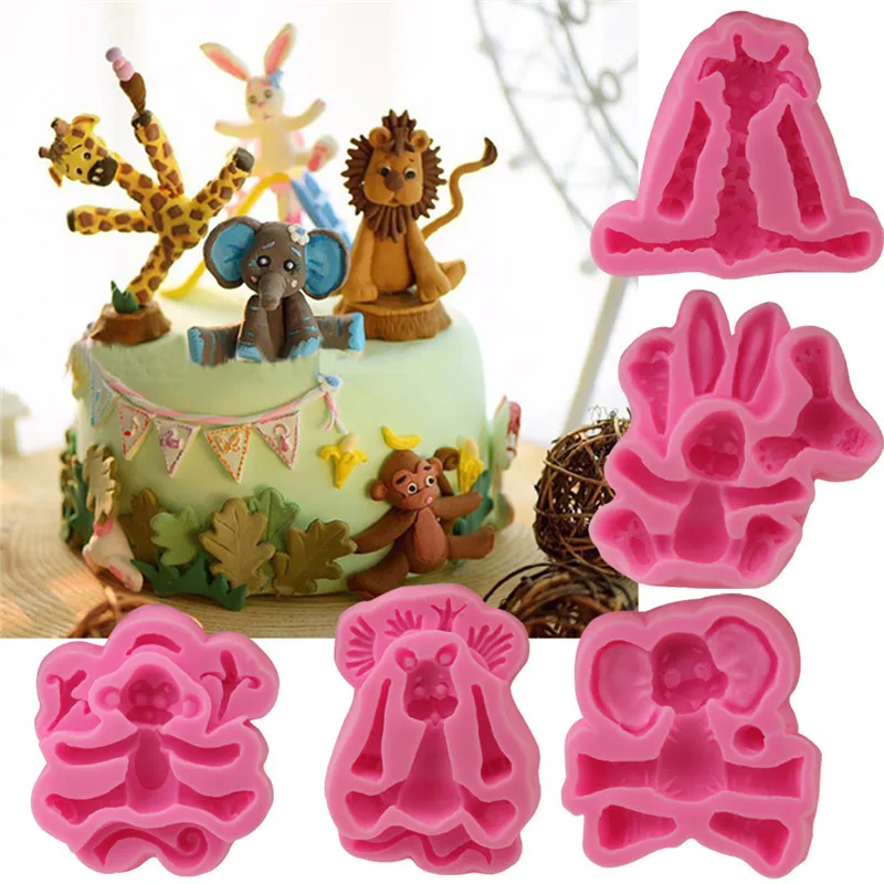 Jungle Animals Silicone Mold Fondant Cake Mould Cake Decorating Tool Giraffe Lion Monkey Elephant Sugar Tools Cupcake Sugarcraft
Jungle Animals Silicone Mold Fondant Cake Mould Cake Decorating Tool Giraffe Lion Monkey Elephant Sugar Tools Cupcake Sugarcraft