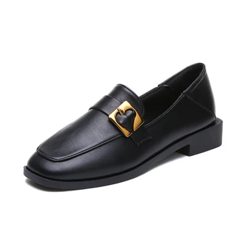 New Oxfords Women Shoes Woman Flats Slip-on Fashion Platform with British Style Heart Metal Buckle Spring Autumn Leather Shoes
New Oxfords Women Shoes Woman Flats Slip-on Fashion Platform with British Style Heart Metal Buckle Spring Autumn Leather Shoes