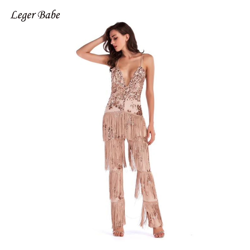 Leger Babe 2018 Women Sequins Fringe Jumpsuit Glitter Sexy V Neck Backless Tassels Spaghetti Strap Celebrity Party Long Jumpsuit
Leger Babe 2018 Women Sequins Fringe Jumpsuit Glitter Sexy V Neck Backless Tassels Spaghetti Strap Celebrity Party Long Jumpsuit