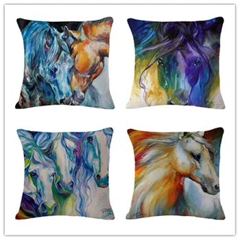 2015 Fashion Cartoon Style Home Decor Cotton Linen Cushion Colorful Horse Print Sofa Throw Pillow Decorative Square Cojines
2015 Fashion Cartoon Style Home Decor Cotton Linen Cushion Colorful Horse Print Sofa Throw Pillow Decorative Square Cojines
