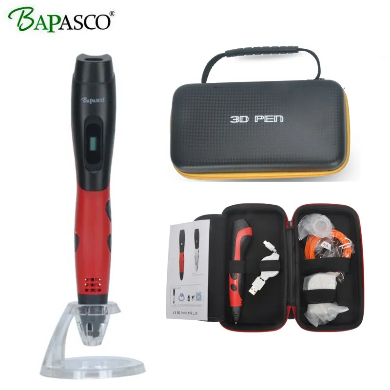 BAPASCO New 3D Printing Pen ABS/PLA Filaments Smart 3D Pen DIY Magic 3D Drawing Pen for kids Drawilng tools pen accessories
BAPASCO New 3D Printing Pen ABS/PLA Filaments Smart 3D Pen DIY Magic 3D Drawing Pen for kids Drawilng tools pen accessories