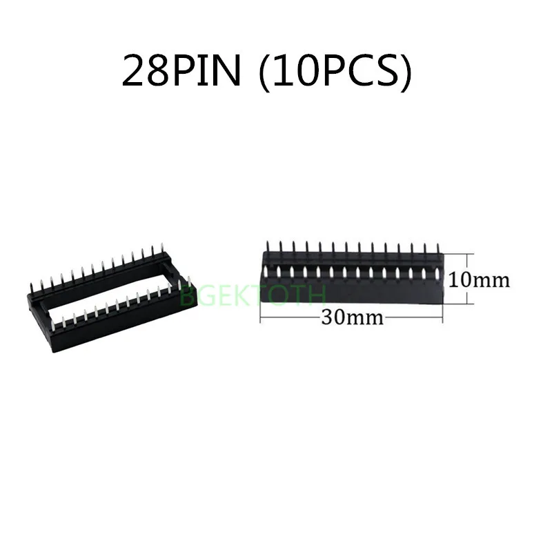 Двухрядные DIP IC розетки с шагом 2,54 мм, переходник для пайки, 28-контактный адаптер для электронных компонентов, соединитель адаптера
Двухрядные DIP IC розетки с шагом 2,54 мм, переходник для пайки, 28-контактный адаптер для электронных компонентов, соединитель адаптера