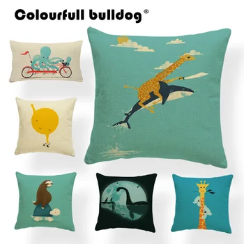 Creative Cartoon Cushions Painting Pillow Cushion Panda For Sofa Turtle Pillow Cover Sloth Loch Ness Monster 17X17 Linen
Creative Cartoon Cushions Painting Pillow Cushion Panda For Sofa Turtle Pillow Cover Sloth Loch Ness Monster 17X17 Linen