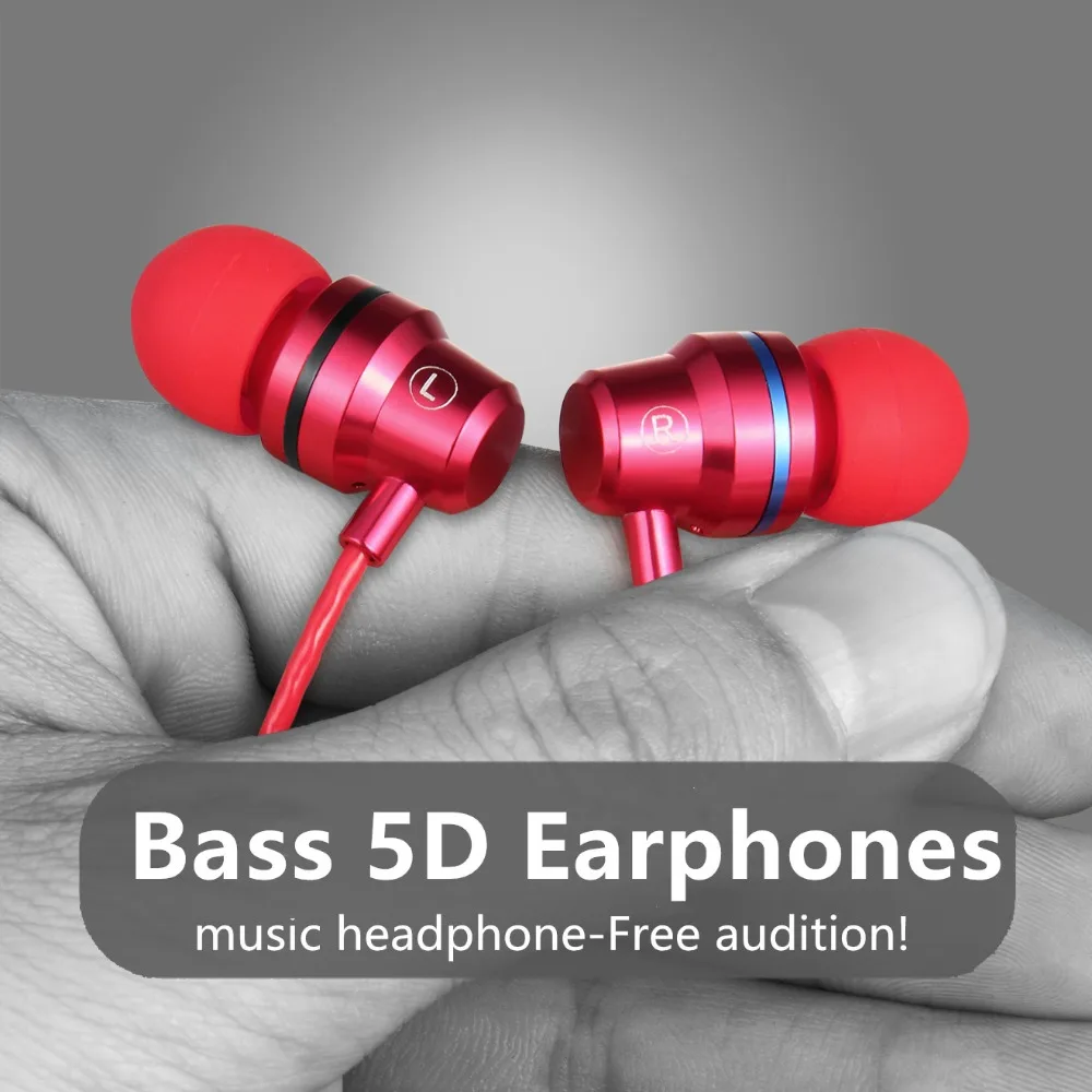 3.5mm Wired earphones 5D Bass In Ear Earphone Earpiece With Mic Bass Stereo Handfree For iPhone Samsung Xiaomi Phone Computer
3.5mm Wired earphones 5D Bass In Ear Earphone Earpiece With Mic Bass Stereo Handfree For iPhone Samsung Xiaomi Phone Computer