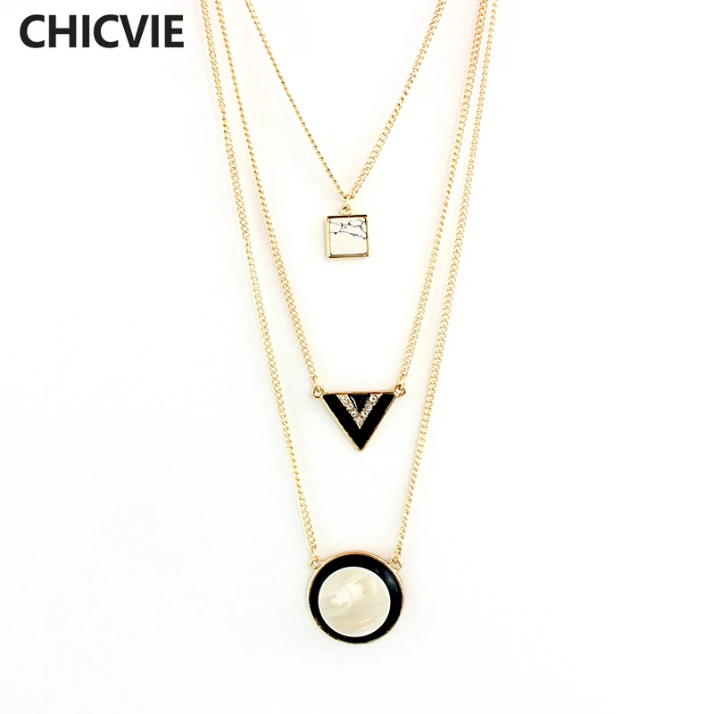 CHOKER Gold Multilayer Collar chain Necklace Jewelry Triangle beads Pendant Necklace For Women Summer Trending Jewelry SNE160082
CHOKER Gold Multilayer Collar chain Necklace Jewelry Triangle beads Pendant Necklace For Women Summer Trending Jewelry SNE160082