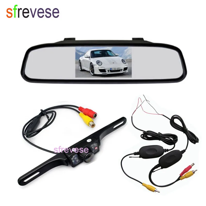 4.3" LCD Mirror Monitor + 7 LED IR Night Vision Reversing Wireless Camera Car Rear View Kit Parking System
4.3" LCD Mirror Monitor + 7 LED IR Night Vision Reversing Wireless Camera Car Rear View Kit Parking System