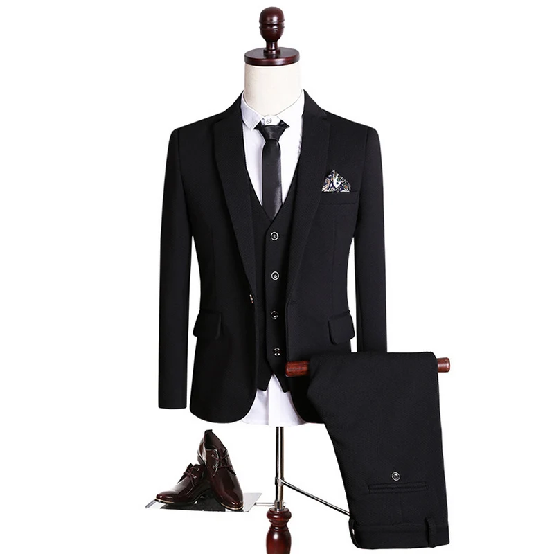 toturn brand Mens Suits Blazers 2017 New Classic Fashion Wedding Business suit quality Slim Fit Suit Black Tuxedos Men 3 pieces
toturn brand Mens Suits Blazers 2017 New Classic Fashion Wedding Business suit quality Slim Fit Suit Black Tuxedos Men 3 pieces